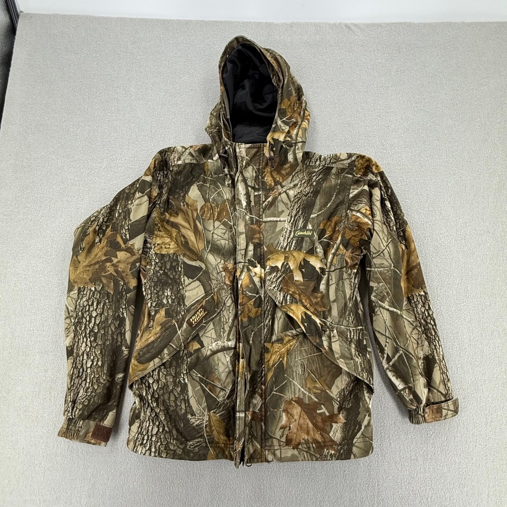 Gamehide Hush Hide Soft Silent Fabric Real Tree Camo Hunting Jacket Youth Large